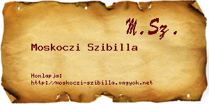 Moskoczi Szibilla névjegykártya